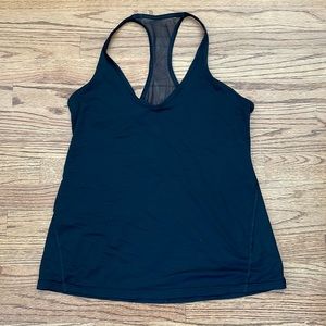 Size 6 Lululemon buttery soft black top with mesh racerback